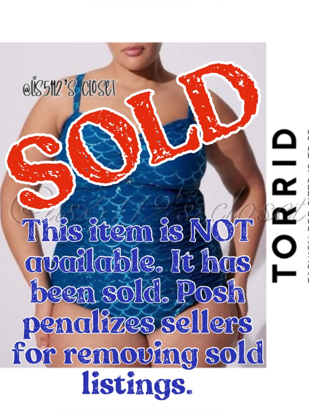 Torrid Blue Mermaid Scale Slim Fix Wireless Lattice Front Swimsuit 4X 26